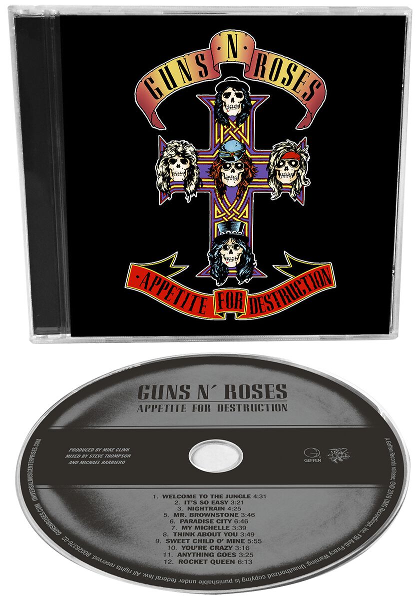 Appetite for destruction, Guns N' Roses CD