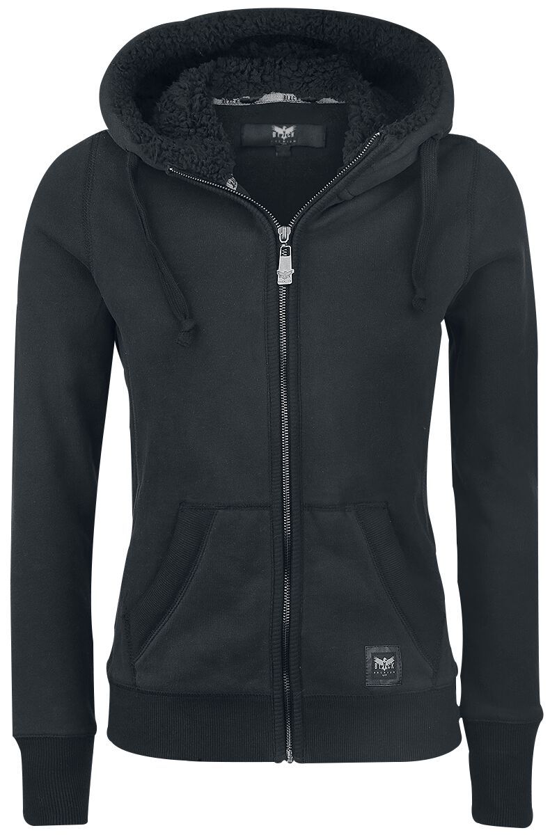 Teddy Hooded Jacket Black Premium by EMP Hoodie Jacket EMP