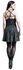 Gothicana X Anne Stokes - Short Black Dress with Print and Chain Belt