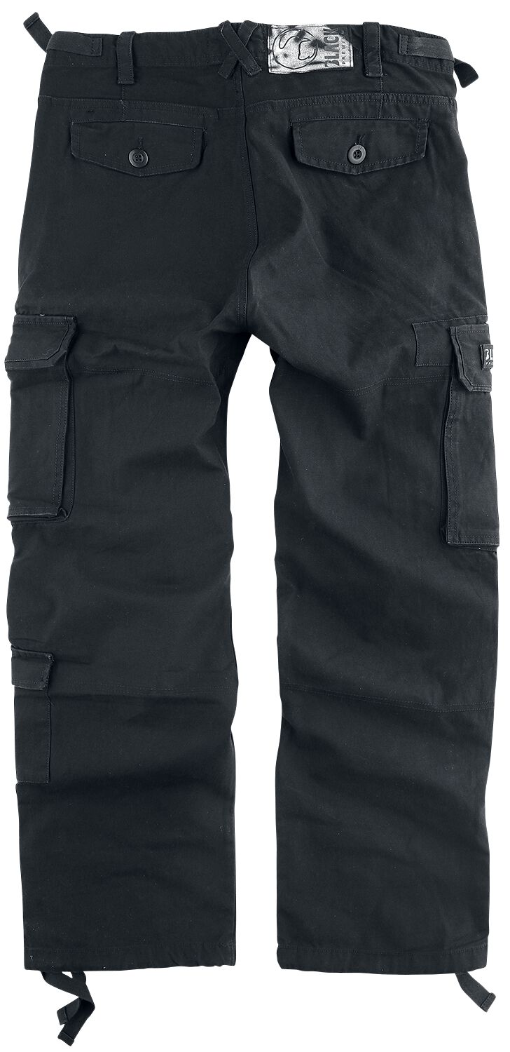 Army Vintage Trousers Black Premium by EMP Cargo Trousers EMP