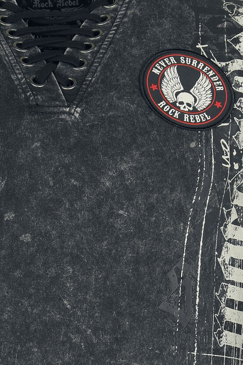 Tank top with Rock Rebel print | Rock Rebel by EMP Vest | EMP