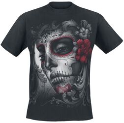 Skull Roses, Spiral, T-Shirt