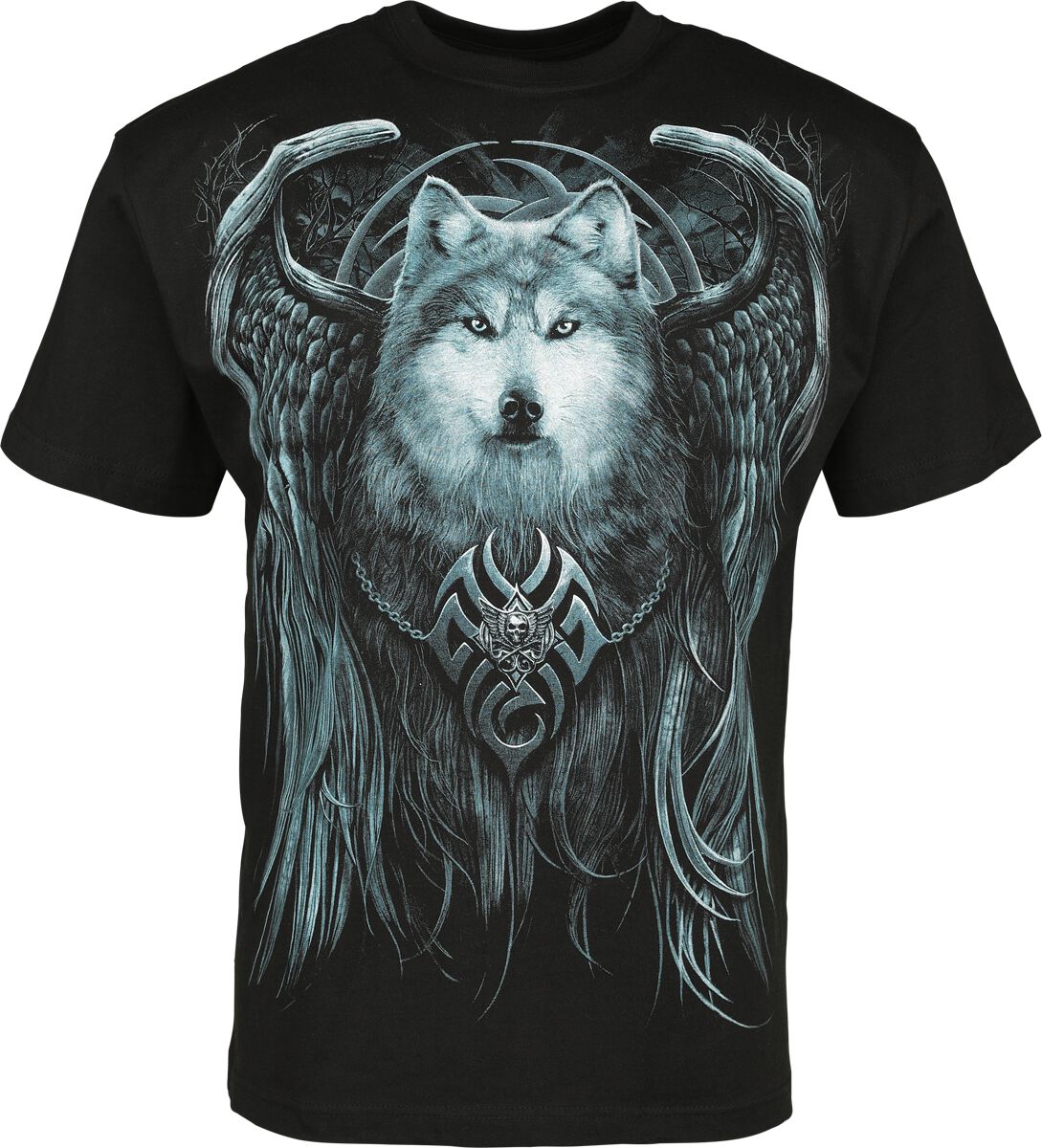 Mens Tshirt T Shirt Mit Wolf Men' Wolf Print T Shirt Stylish