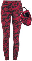 Red Camo Leggings with Side Pockets, Rock Rebel by EMP, Leggings