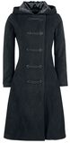 Dark Fleece Coat, Gothicana by EMP, Winter Coat