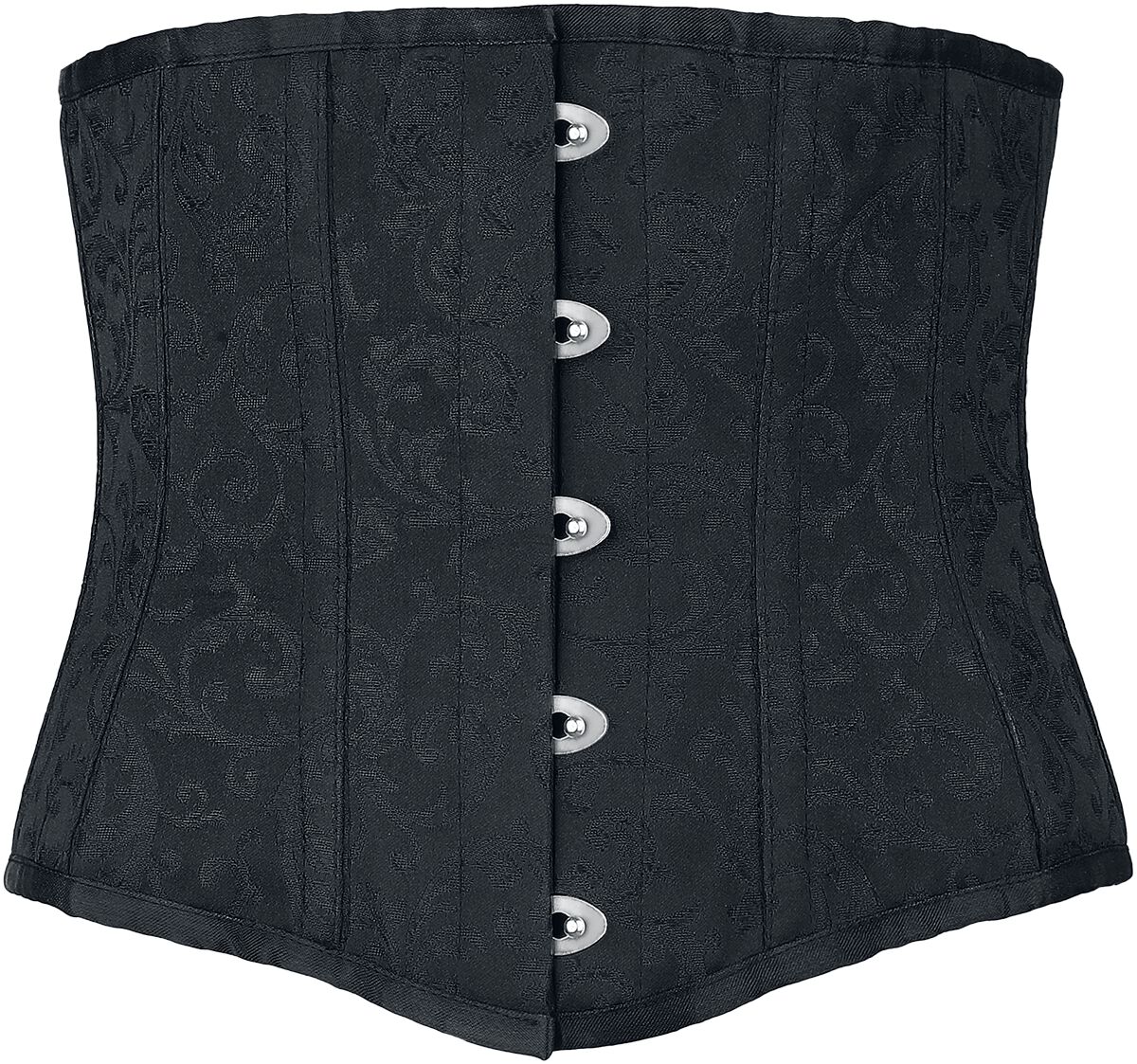 Under-bust corset with brocade pattern, Gothicana by EMP Corsage