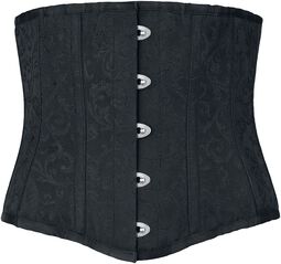 - Under-bust corset with brocade pattern
