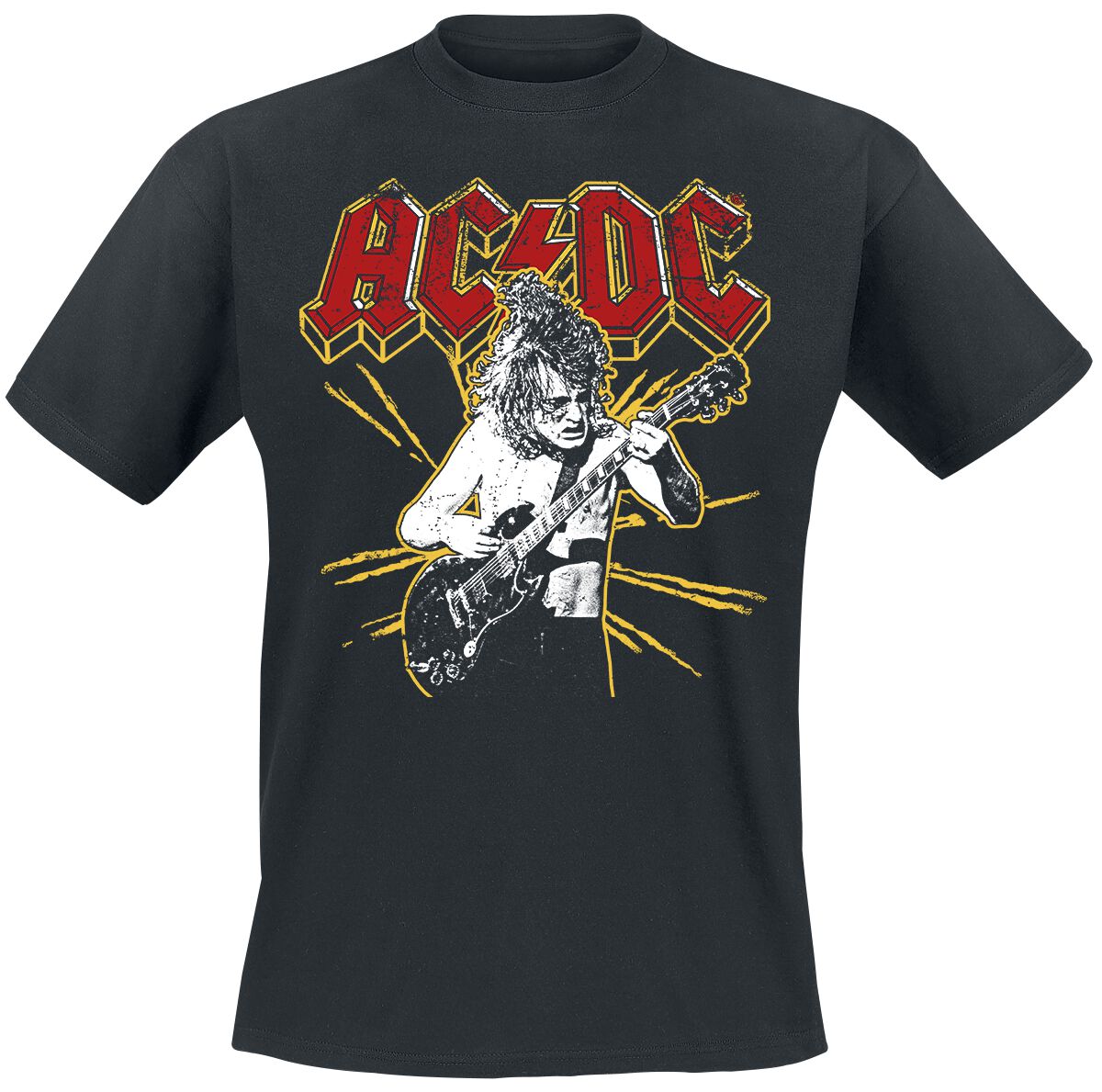 Acdc Band Acdc Back Acdc T Shirt Heren AC/DC Rock Music Band Neon Flames T-Shirt Fashion
