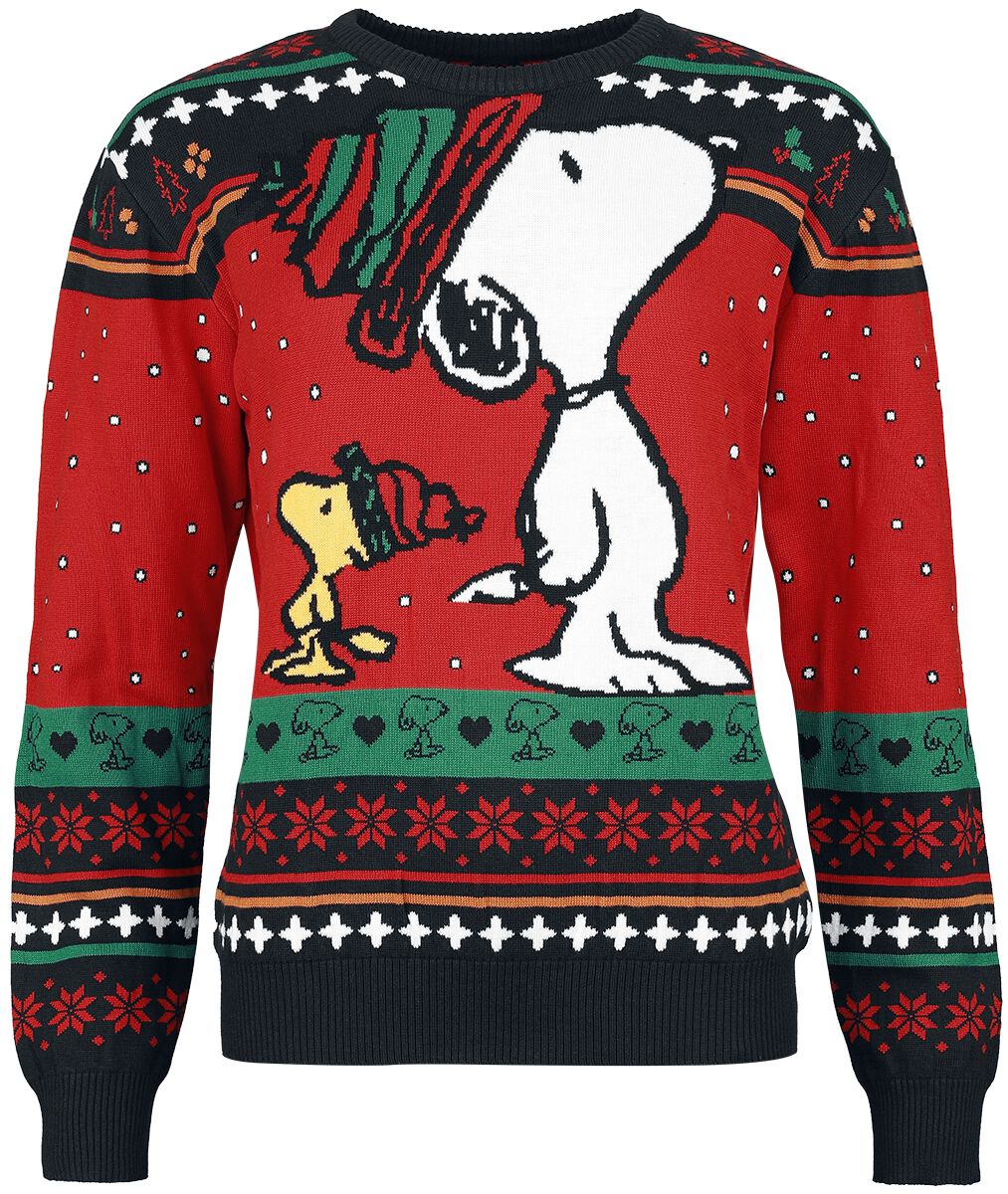 Large Snoopy Christmas Sweaters Snoopy And Woodstock Peanuts