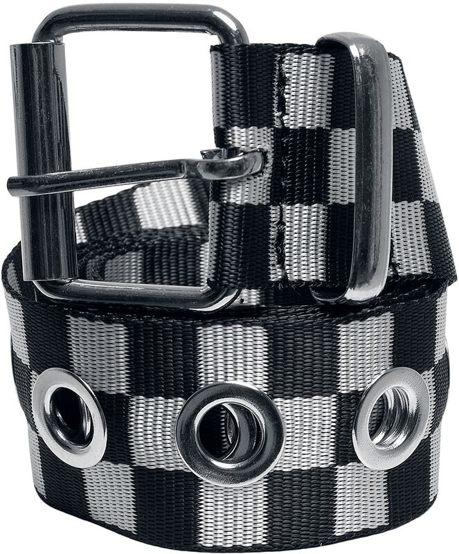 Checkered Belt With Eyelets