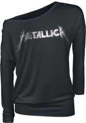 Spiked Logo, Metallica, Long-sleeve Shirt