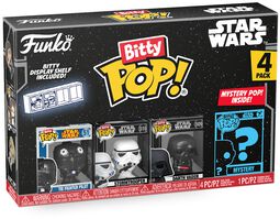 Tie Fighter Pilot, Stormtrooper, Darth Vader + Mystery Figure (Bitty Pop! 4 Pack) vinyl figurines, Star Wars, Funko Bitty Pop!