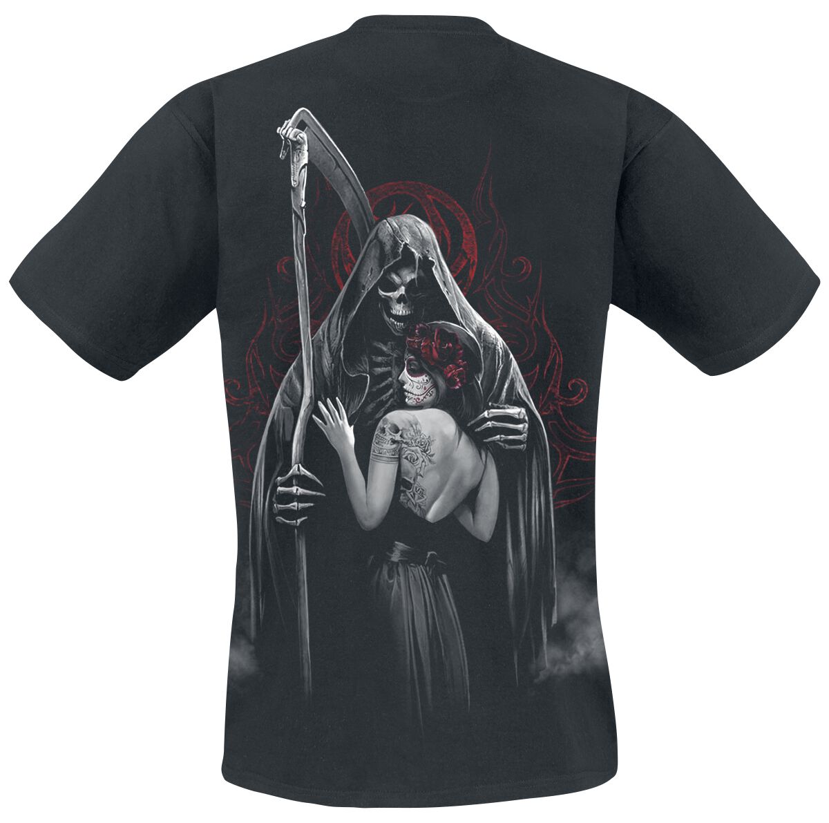 Spiral Dead KISS Black T-Shirt - 100% Cotton Band Tee, Size Large
