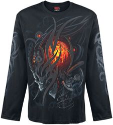 Steampunk Skull, Spiral, Long-sleeve Shirt