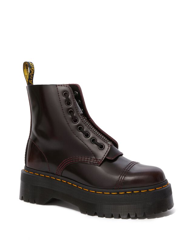 Sinclair Cherry Red Arcadia Martens Biker Boot EMP