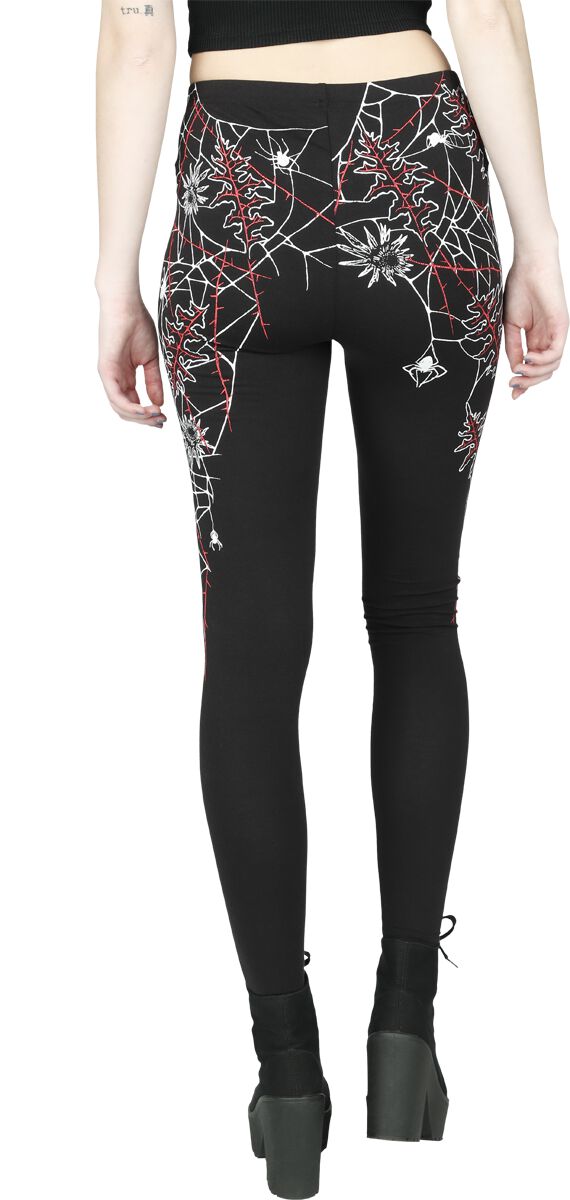 leggings with spider web, Gothicana by EMP Leggings