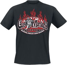 T-Shirt Uomo Gas Monkey Garage - Slogan Blood Sweat & Beers, Nero, 100% Cotone - Foto 8
